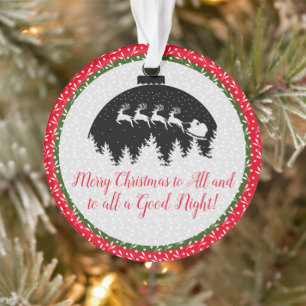 Frohe Weihnachten allen und allen eine gute Nacht Ornament