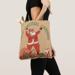 Frohe Weihnachten allen! Vintage-Weihnachtsmann Tasche