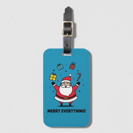 Frohe Weihnachten alles Santa Gepäckanhänger (Vorderseite Vertikal)