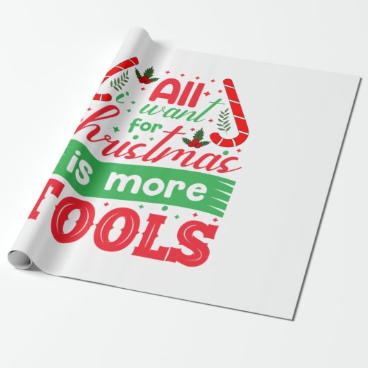 Frohe Weihnachten Alles, was ich zu Weihnachten Ge Geschenkpapier (Ungerollt)