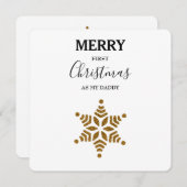 Frohe Weihnachten als mein Papa - Gold Glitzer (Vorne/Hinten)