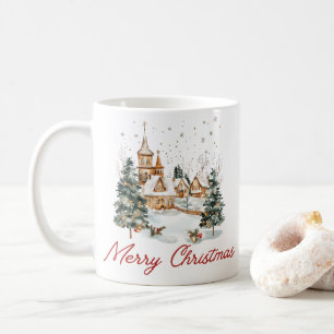 Frohe Weihnachten alter Jahrgang Weihnachts-Illust Kaffeetasse