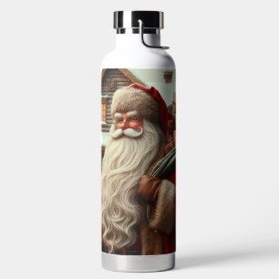 Frohe Weihnachten alter Santa Trinkflasche