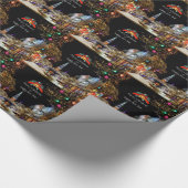 Frohe Weihnachten, altmodische Feiertage Geschenkpapier (Ecke)