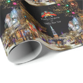 Frohe Weihnachten, altmodische Feiertage Geschenkpapier (Rolleneckpunkt)