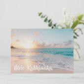 Frohe Weihnachten am schönen Strand von Mele Kalik (Stehend Vorderseite)