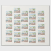 Frohe Weihnachten am Strand Geschenkpapier (Flach)