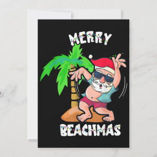 Frohe Weihnachten am Strand im Juli Funny Santa Xm Einladung