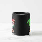 Frohe Weihnachten am Strand im Juli Funny Santa Xm Tasse (Zentrum)