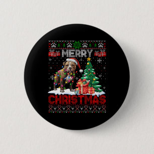 Frohe Weihnachten American Staffordshire Terrier U Button