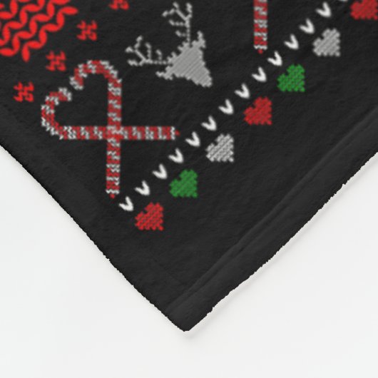 Frohe Weihnachten American Staffordshire Terrier U Fleecedecke (Ecke)