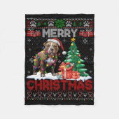 Frohe Weihnachten American Staffordshire Terrier U Fleecedecke (Vorderseite)