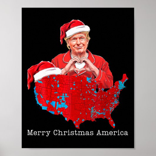Frohe Weihnachten Amerika Donald Trump Coveragexma Poster (Vorne)