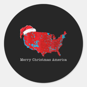 Frohe Weihnachten Amerika Donald Trump Coveragexma Runder Aufkleber