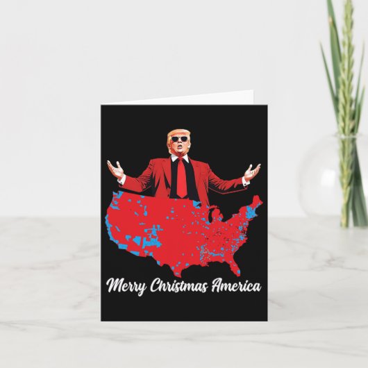 Frohe Weihnachten Amerika Donald Trump deckt Weihn Karte (Vorderseite)