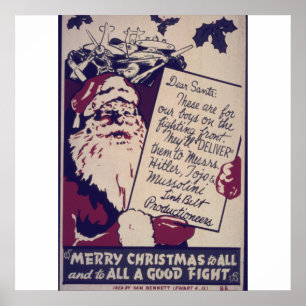 Frohe Weihnachten an Alle Und allen einen guten Ka Poster