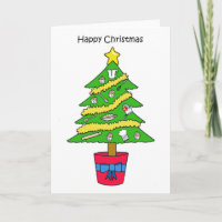 Frohe Weihnachten an Baker Koch Cook Cartoon Tree