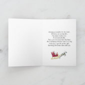 Frohe Weihnachten an die Ehefrau mit Santa in sein (Innenseite)