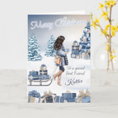 Frohe Weihnachten an einen sehr besonderen Freund Karte (Gelbe Blume)