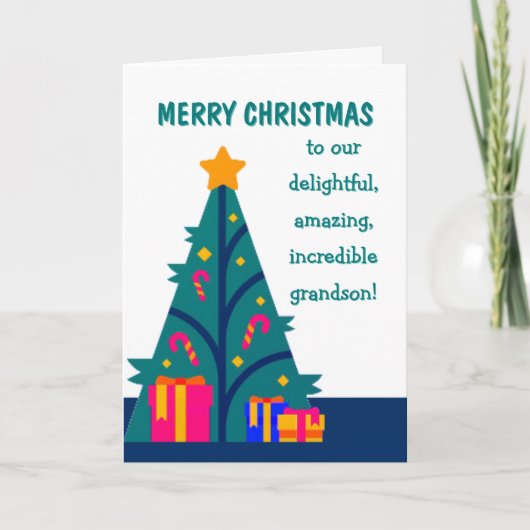 Frohe Weihnachten an Enkelkarte (Vorderseite)