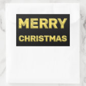 Frohe Weihnachten an Heiligabend! Rechteckiger Aufkleber (Tasche)