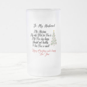 Frohe Weihnachten an meinen Mann  Frosted Glass Be Mattglas Bierglas