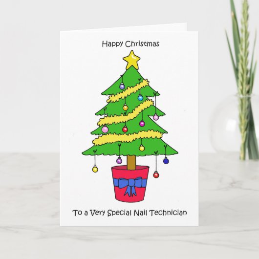 Frohe Weihnachten an Nageldesignerin (Vorderseite)