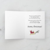 Frohe Weihnachten an Neffen mit santa in seinem Sc (Innenseite)