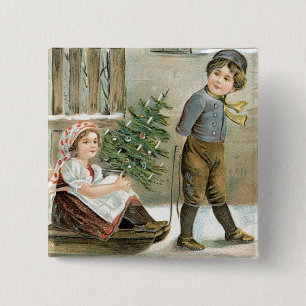 Frohe Weihnachten an Sie! Button