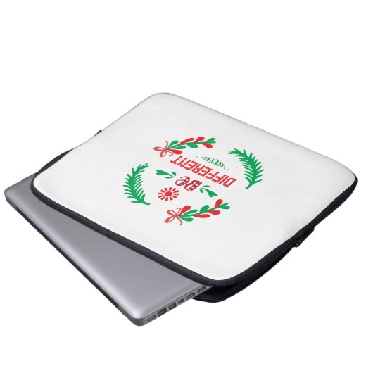 Frohe Weihnachten anders sein Laptopschutzhülle (Vorne Knopf)