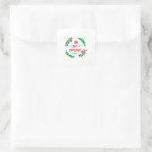 Frohe Weihnachten anders sein Quadratischer Aufkleber (Tasche)