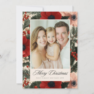 Frohe Weihnachten Anemone Floraler Hintergrund Url