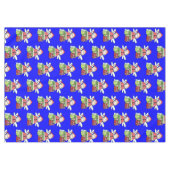 Frohe Weihnachten Angel Blue Tablecloth Tischdecke (Vorderseite (Horizontal))