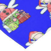 Frohe Weihnachten Angel Blue Tablecloth Tischdecke (Schrägansicht)