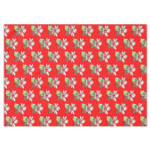Frohe Weihnachten Angel Red Tablecloth Tischdecke (Vorderseite (Horizontal))