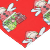 Frohe Weihnachten Angel Red Tablecloth Tischdecke (Schrägansicht)