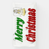 Frohe Weihnachten Angel rot grüne Typografie Banner (Vertikal)