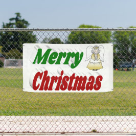 Frohe Weihnachten Angel rot grüne Typografie Banner