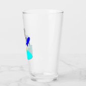 Frohe Weihnachten Angelpinguin Glas (Links)
