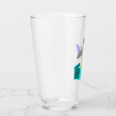 Frohe Weihnachten Angelpinguin Glas (Rechts)