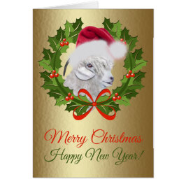 Frohe Weihnachten Angora Doe Ziegenmalerei