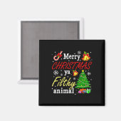 Frohe Weihnachten Animal Filthy Ya Funny Xmas Fami Magnet (Vorderseite/Rückseite)