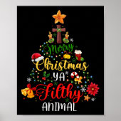 Frohe Weihnachten Animal Filthy Ya Funny Xmas Fami Poster (Vorne)