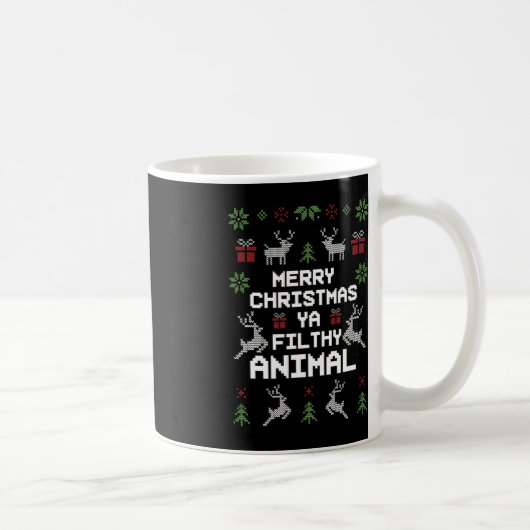 Frohe Weihnachten Animal Filthy Ya Kaffeetasse (Rechts)