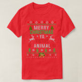 Frohe Weihnachten Animal Filthy Ya Shirt Funny Xma (Design vorne)