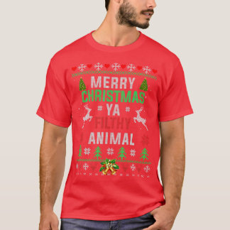 Frohe Weihnachten Animal Filthy Ya Shirt Funny Xma