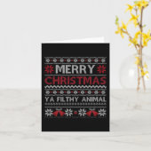 Frohe Weihnachten Animal Filthy Ya Ugly Style Xmas Karte (Gelbe Blume)