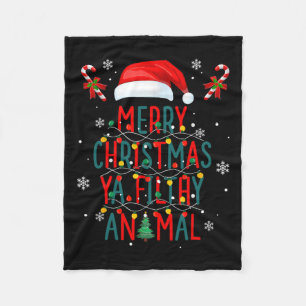 Frohe Weihnachten Animal Filthy Ya Xmas Familie Pa Fleecedecke