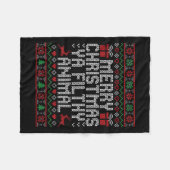 Frohe Weihnachten Animal Filthy Ya Xmas Familie Pa Fleecedecke (Vorderseite (Horizontal))