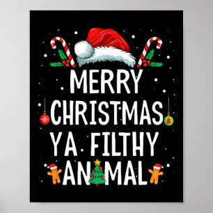 Frohe Weihnachten Animal Filthy Ya Xmas Familie Pa Poster